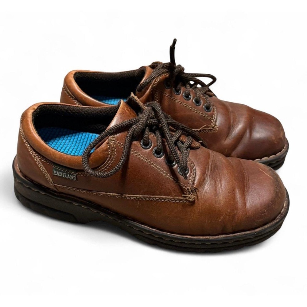 Eastland Plainview Women's 8.5 Brown Leather Lace Up Comfort Oxford Shoes